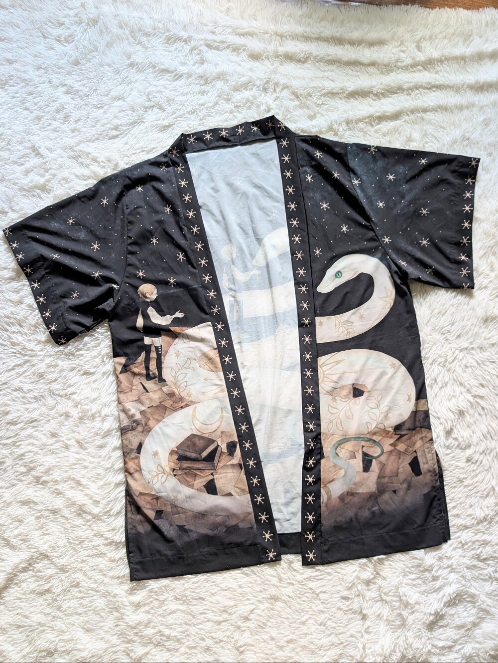 🔴SALE! Blackmilk The Snake and The Boy Kimono Style Flowy Witchy Gothic Robe - Picture 4 of 16